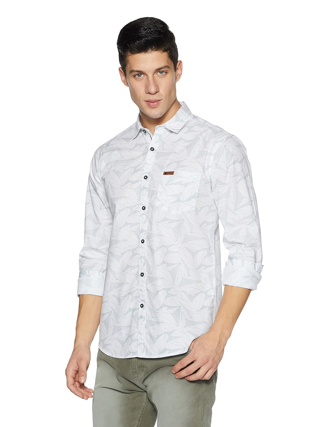 symbol amazon brand men's regular fit casual shirt