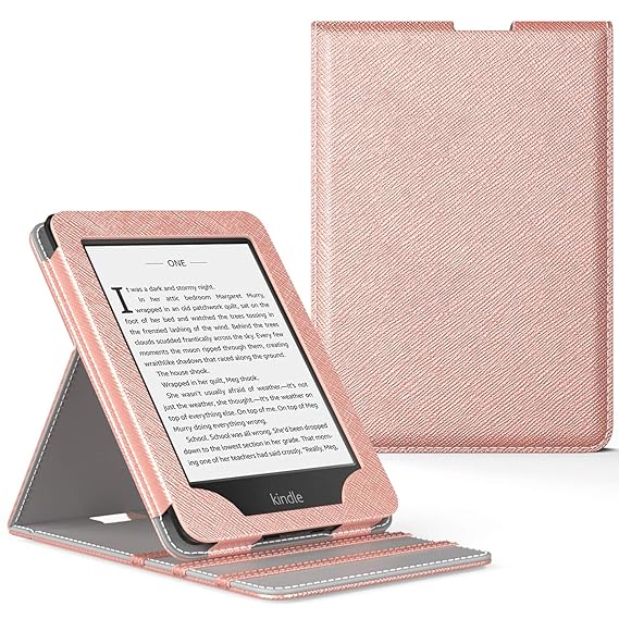 MoKo Kindle Paperwhite 2018 E-Reader Hülle, Vertikal Flip Kunstleder Ständer Schutzhülle Smart Cover mit Auto Sleep/Wake für 