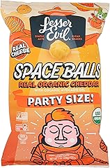 Lesserevil Organic Real Cheddar Space Ball Puffs Party Size, 7 OZ