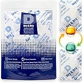 Dry & Dry 20 Gram [30 Packs] Orange Indicating(Orange to Dark Green) Mixed Silica Gel Packets - Food Safe Rechargeable Silica Packets Desiccants Silica Gel Packs Silica Gel Packets
