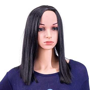 Amazon Com Swacc 14 Inch Short Straight Middle Part Hair Wig
