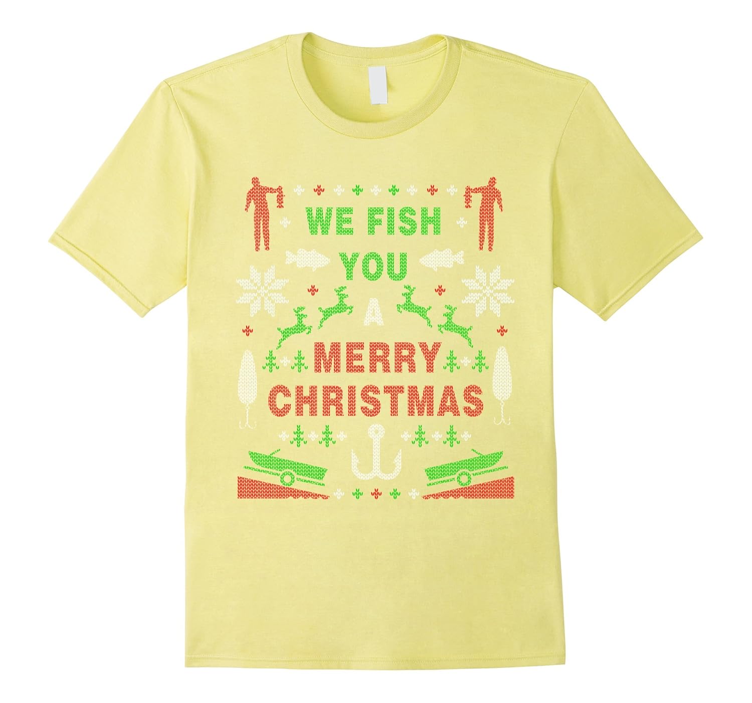 Santa Claus Catches Fish Funny Fishing Ugly Christmas Sweaters