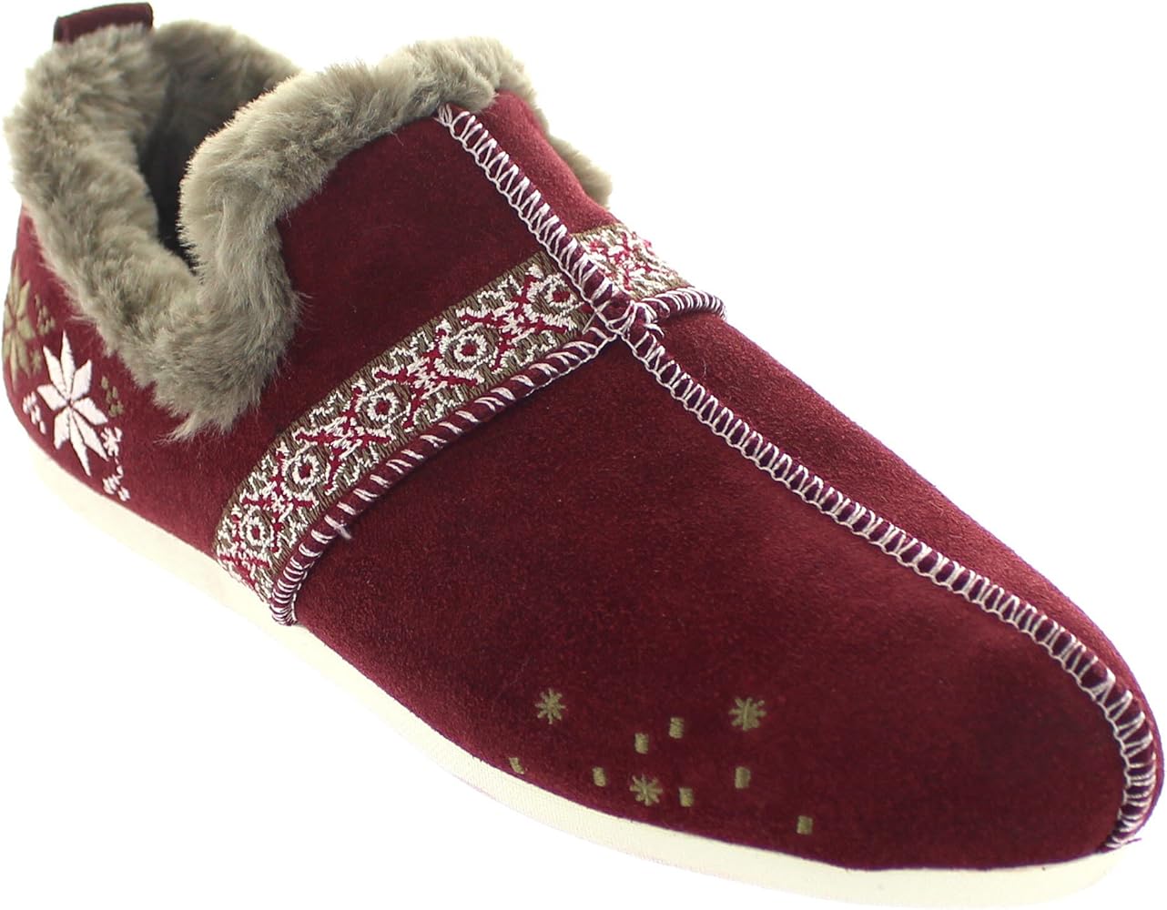 red loafers with fur