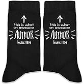 XZMBQ This Is What an Awesome Author Looks Like Socks–Funny Writer Socks,Unique Author Gifts for Birthday,Christmas,Graduation,or Book Lover Appreciation Gift.(178)