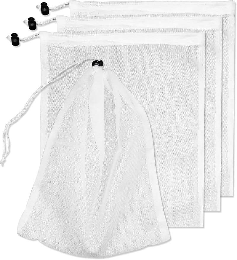 CANIPHA 4Pcs Pool Vacuum Replacement Mesh Bag with Locking Cord