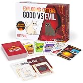 Exploding Kittens Good vs. Evil, 2-5 Players, Age 7+ Card Game | Inspired by the Netflix show, unleash Godcat and Devilcat in this quick-to-learn Exploding Kittens card game.