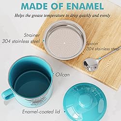 PGYARD Mini Bacon Grease Container With Strainer