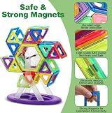 COOLJOY Magnetic Building Blocks 117 PCS Ferris Wheel Letters Numbers Kit view 5