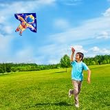 HONBO Astronaut Delta Kite 54x31 inch Easy Fly 200ft Line for Kids & Adults view 3