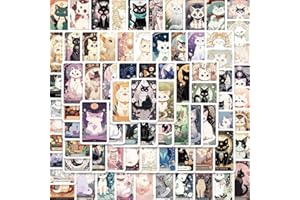 78Pcs Vintage Cat Tarot Stickers - Waterproof PVC Decals with Unique European & American Designs for Phone Cases, Laptops, Lu