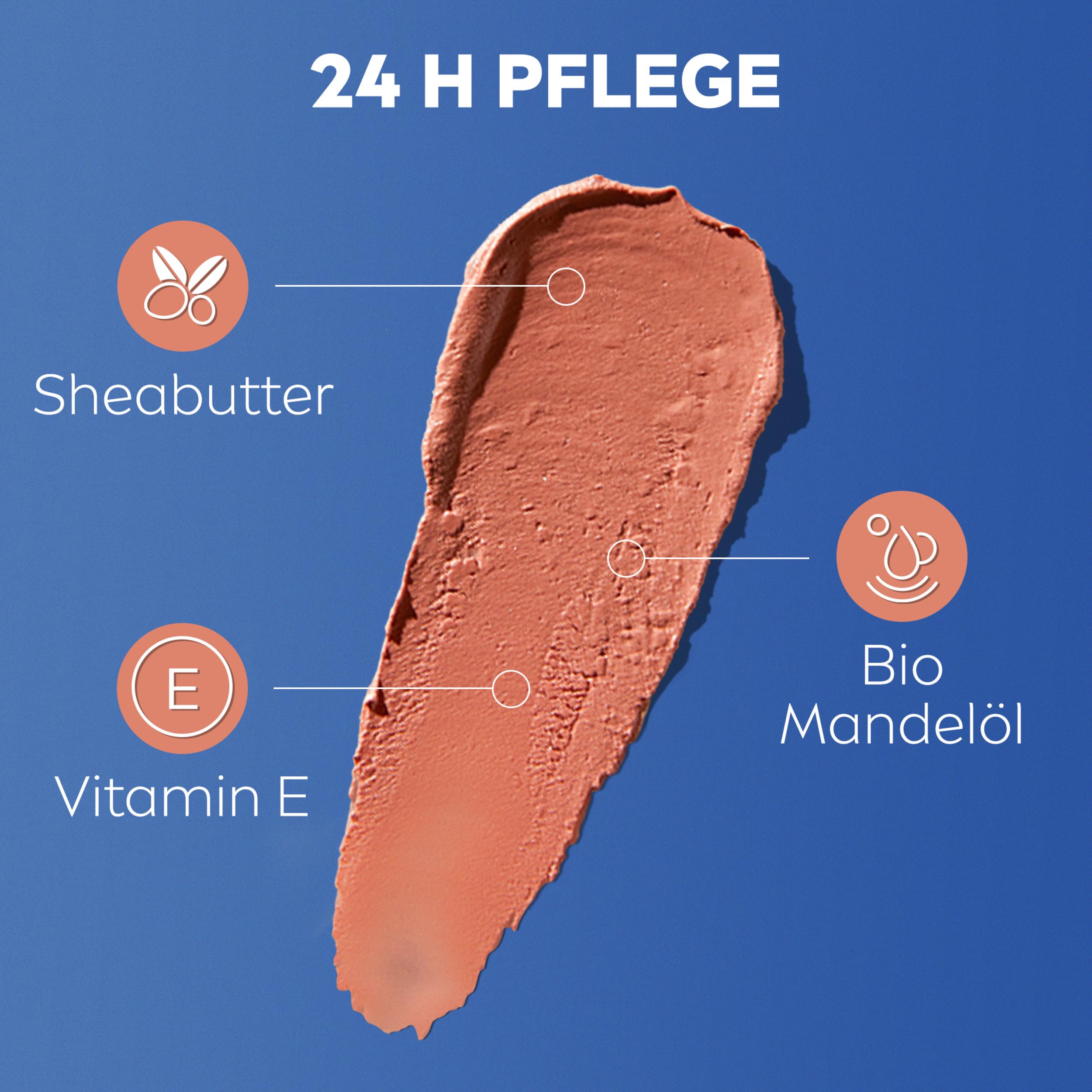 Labello Caring Beauty Nude Lippenpflegestift mit Farbe und Sonnenschutz, farbige Lippenpflege mit LSF 30, Vitamin E & Bio-Mandelöl, Lippenbalsam für Lippen & Wangen (4,8 g) 6
