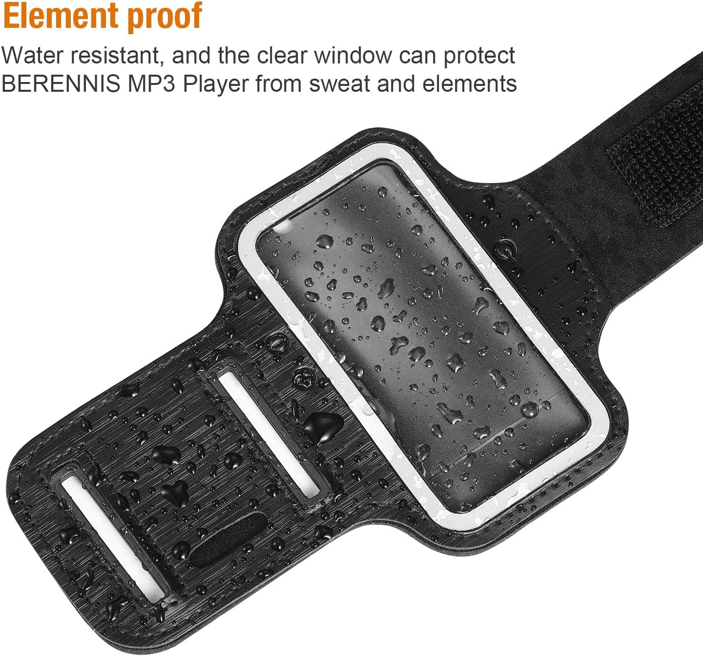 Adjustable Sport Armband for BERENNIS MP3 Player Only， Hands-Free for Running, Black，1 Pack(Compatible with BERENNIS MP3 Player ONLY!)!: Home Audio & Theater