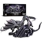 Piececool 3D Metal Puzzles for Adults Dark Dragon on Ruins Model Building Kits Desk Decor, Great Birthday New Year Gifts for Men Teens 16+