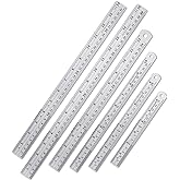 Mr. Pen Stainless Steel Ruler Set, 6-16", "Metric Metal Ruler, Long and Small Sizes, Straight Edge