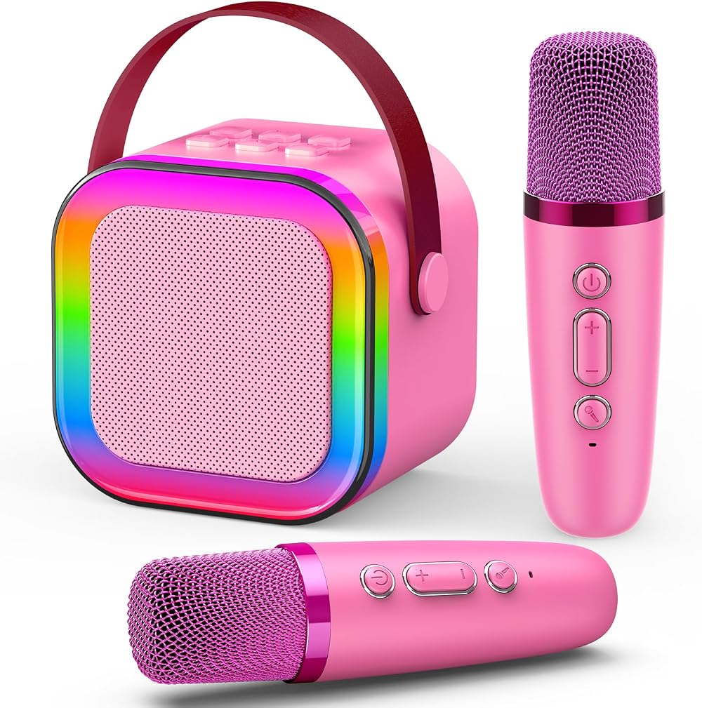 Dislocati Karaoke Machine with 2 Microphones for Kids Ages 3-12