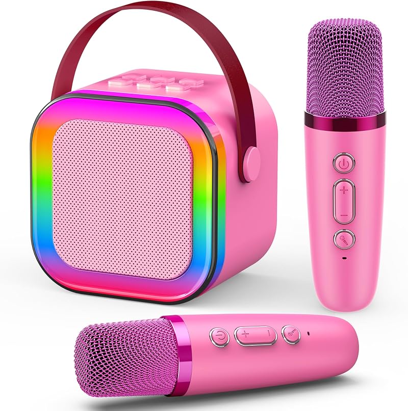 Dislocati Karaoke Machine with 2 Microphones for Kids Ages 3-12