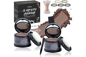 COMDIAN 2 Pack Hairline Powder for Women and Men, Used to Root Touch Up Hair Color, Thinning and Gray Hair Coverage and Bald Spots Coverage, Medium Brown