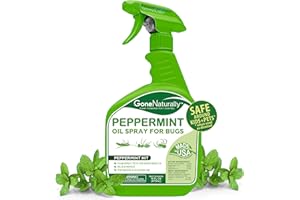 GoneNaturally Peppermint Oil Spray for Bugs– Insect Repellent & Bug Spray for Home– Kills & Repels Ants, Roaches, Spiders, Flies, Mosquitoes & More– Safe for Kids & Pets– Indoor & Outdoor Use (16oz)