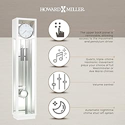 Howard Miller Whitelock Floor Clock, Beveled Glass