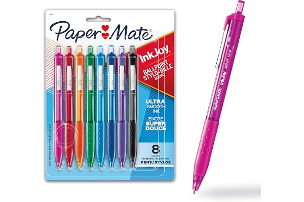 Paper Mate InkJoy 300RT Retractable Ballpoint Pens, Medium Point (1.0mm), Assorted, 8 Count