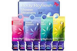 BODYREFRESH Shower Steamers Aromatherapy - 24 Pack Shower Bombs with Essential Oils, Personal Self Care Birthday Gifts for Women Who Have Everthing, Graduation Gifts for Her Him