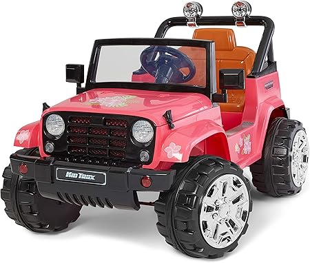 Amazon Kid Trax 4 トラッカー 電動乗車おもちゃ 3 5歳 6ボルト 最大重量60ポンド ビーチクルーザー ピンク 電動乗用 おもちゃ