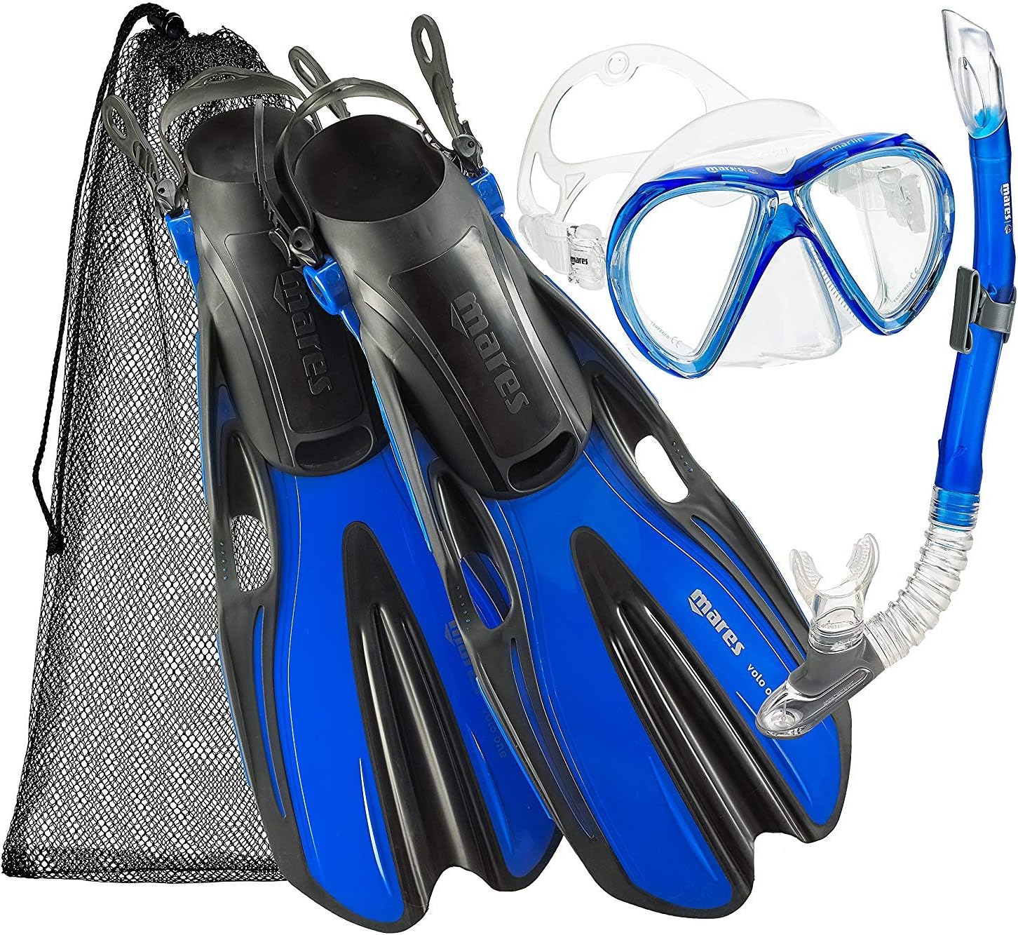 HEAD Mares Marlin Mask Fin Snorkel Set with Shoulder Carry Bag