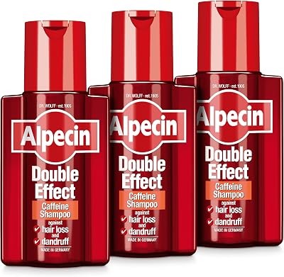 Alpecin Double Effect Shampoo 3x200ml Anti Dandruff Hair Growth Men Germany