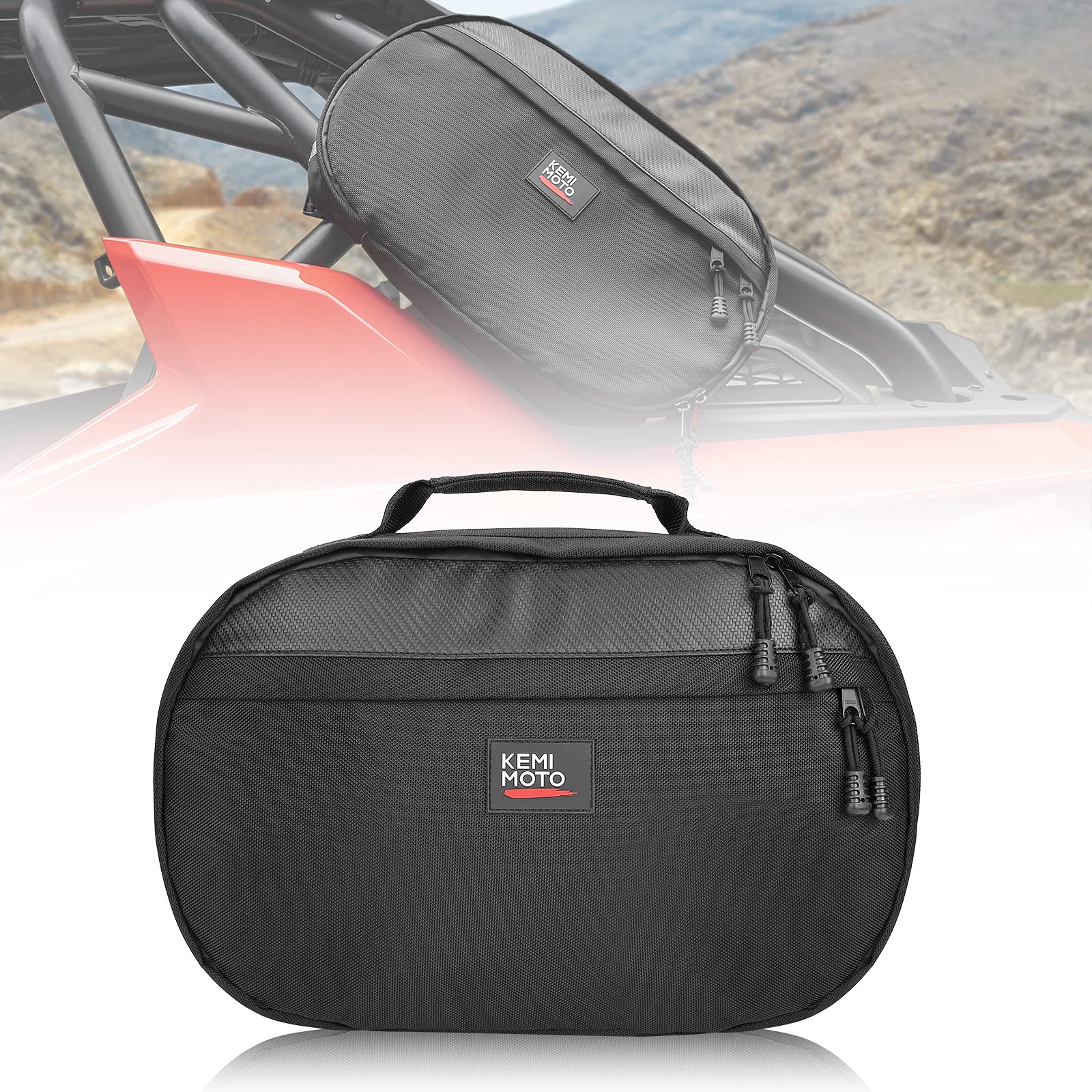 Photo 1 of Kemimoto UTV Drive Belt Storage Bag Spare CVT Drive Belt Holder Belt Case with Reflective Strip Compatible with All UTVs