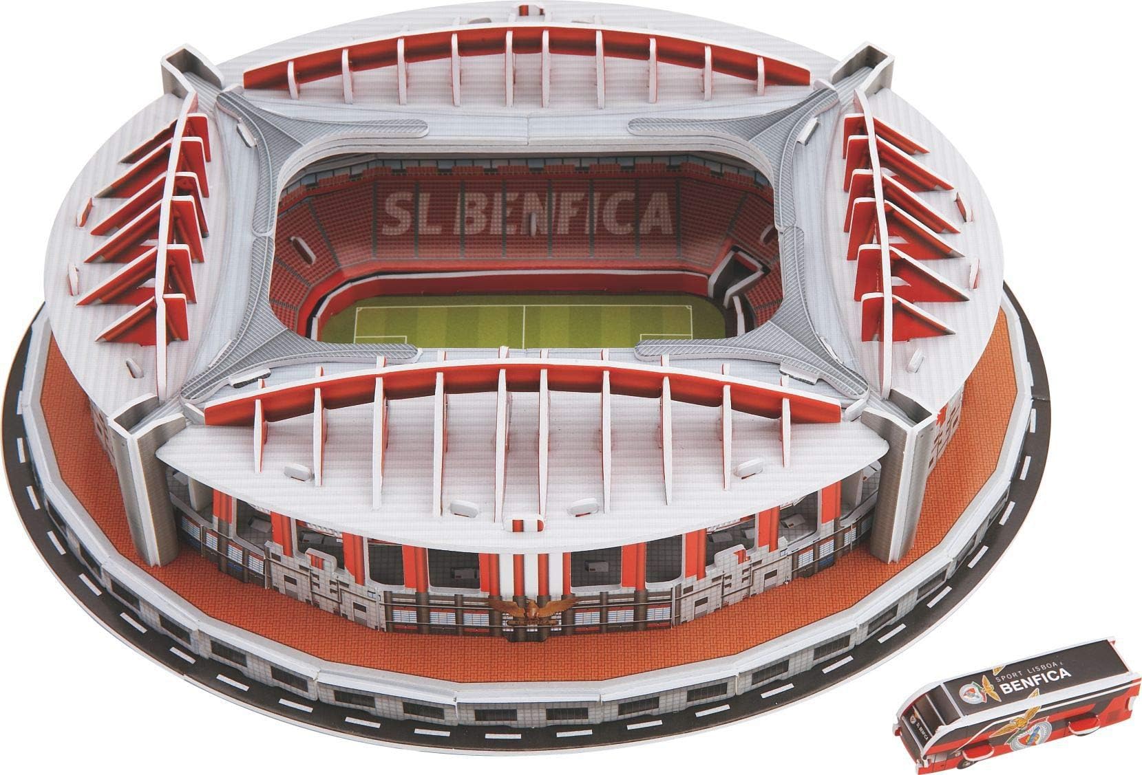 FD2LB1NVL Sports Stadium 3D Model， Benfica Stadium Football Stadium Stadium Model Souvenir DIY Puzzle