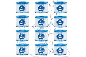 SXEIAV Type vi spa Filter and hot tub Filter Replacement Cartridge for Coleman hot tub Filters, for Inflatable hot tub Filter (12Pcs)
