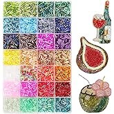 JOJOPLAY Tube Seed Beads 7mm Crafts Glass Bugle Beads with for Jewelry Making Embroidery Decoration (28 Colors, 8400pcs)