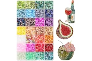 JOJOPLAY Tube Seed Beads 7mm Crafts Glass Bugle Beads with for Jewelry Making Embroidery Decoration (28 Colors, 8400pcs)