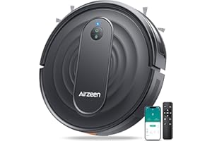 Airzeen Robot Vacuum Cleaner with 3000Pa Suction,Personalized Cleaning Settings,Auto Self-Charging Robotic Vacuum,Carpet Booster,App/Alexa/Remote Control, Ideal for Pet Hair/Hard Floor/Carpet,R7