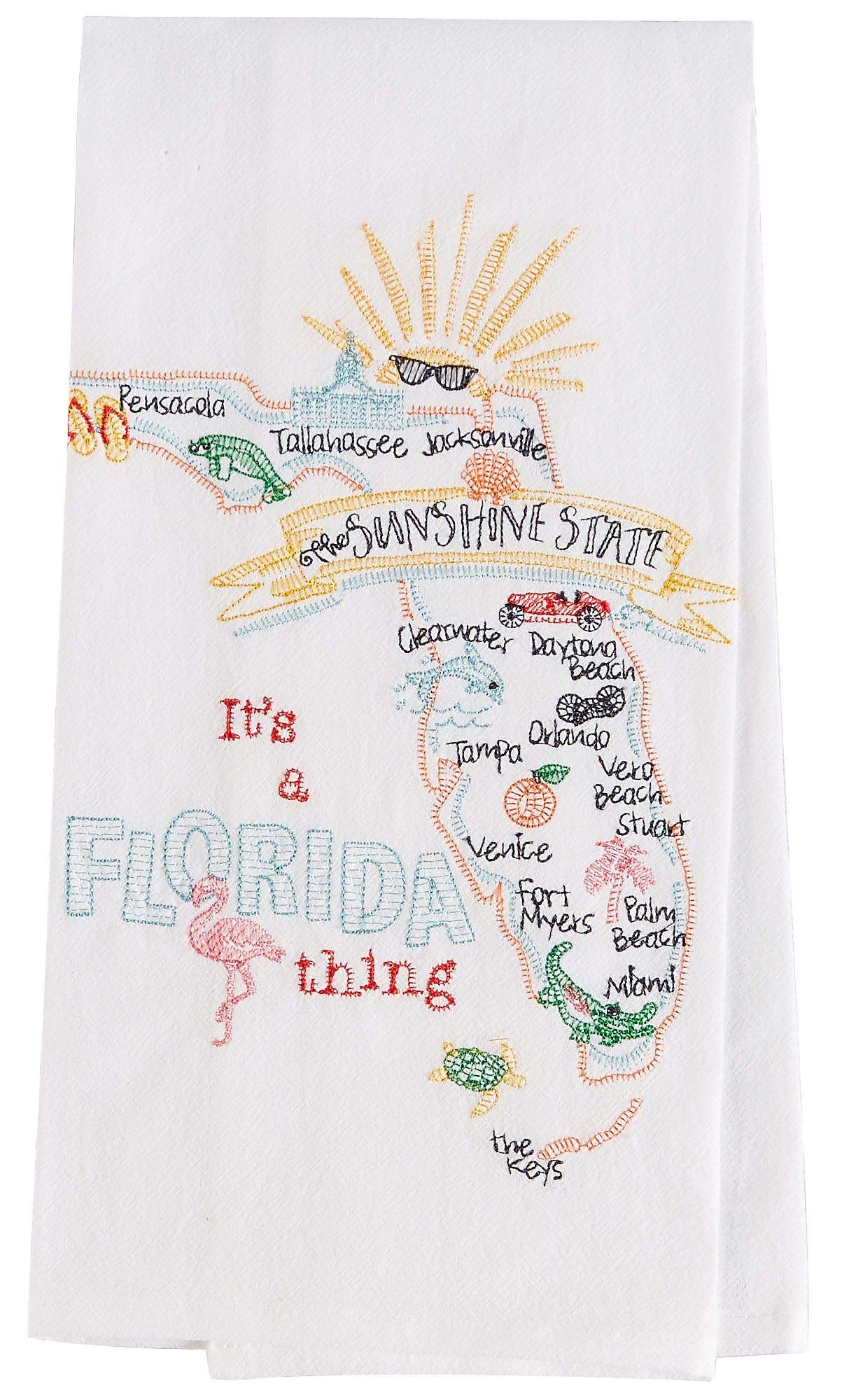 Kay Dee Designs ST THING FLORIDA EMB F/S Dish Towel, 17.5 x 28, Various
