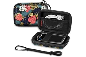 MEDMAX Hard Shell Protective Case for Freestyle Libre 3 2 / Libre Reader, Lightweight Shockproof Diabetic Storage Carrying Case with Clip and Handle (Z-Leaves)