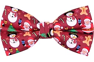 OCIA Holiday Pre-Tied Bowtie Christmas Halloween Festival Pattern Bow Tie for Men Boys