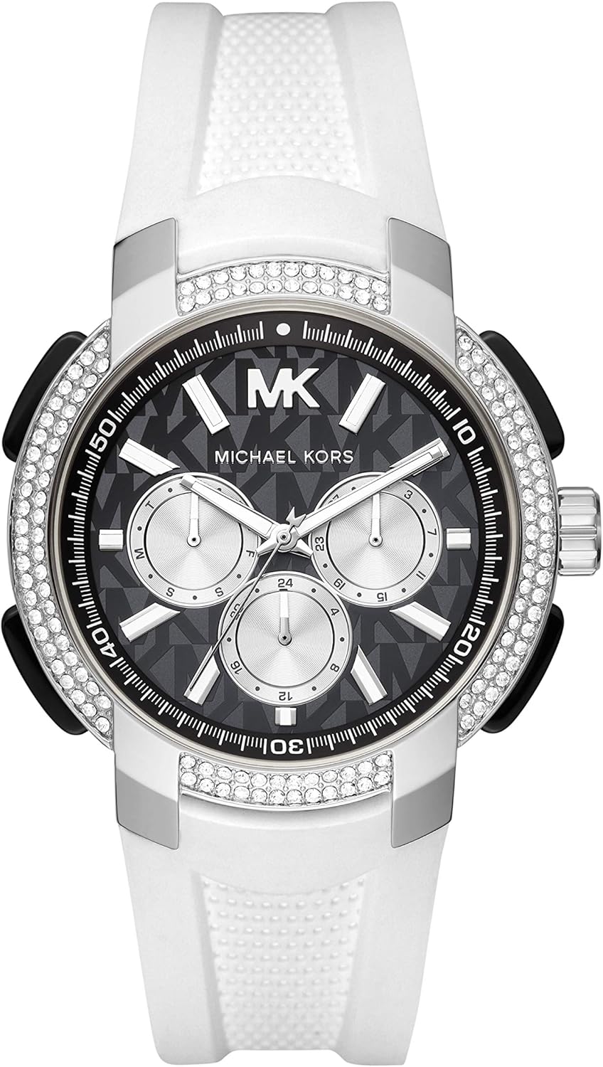 Michael Kors Women's SIDNEY Stainless Steel Quartz Watch with Silicone