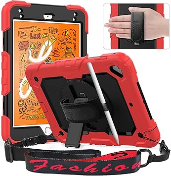Amazon Timecity Ipad Mini5 ケース Ipad Mini4 ケース 1メートルテスト 頑丈 耐衝撃 防塵 便利 片手 安心感 ペン収納 フィルム ベルト スタンド付き シリコン製 Pc製 ぴったり 多機能 使い勝手良い Ipad 7 9 インチ ケース 日本語取扱説明書付き レッド Timecity