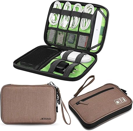 Amazon Co Jp Jeswo ガジェットポーチ トラベルポーチ ケーブル収納 アクセサリーケース 小物入れ 出張 便利グッズ 7 9 Ipad 収納ポーチ ピンク パソコン 周辺機器