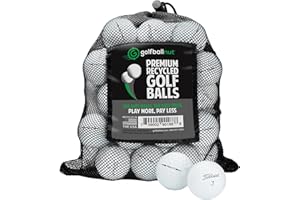 GolfBall Nut – Factory Refinished Used Golf Balls for Titleist Pro V1, Mint 5A Quality – “Refinished” Marking – Budget-Friendly Golf Balls – Mesh Bag Included