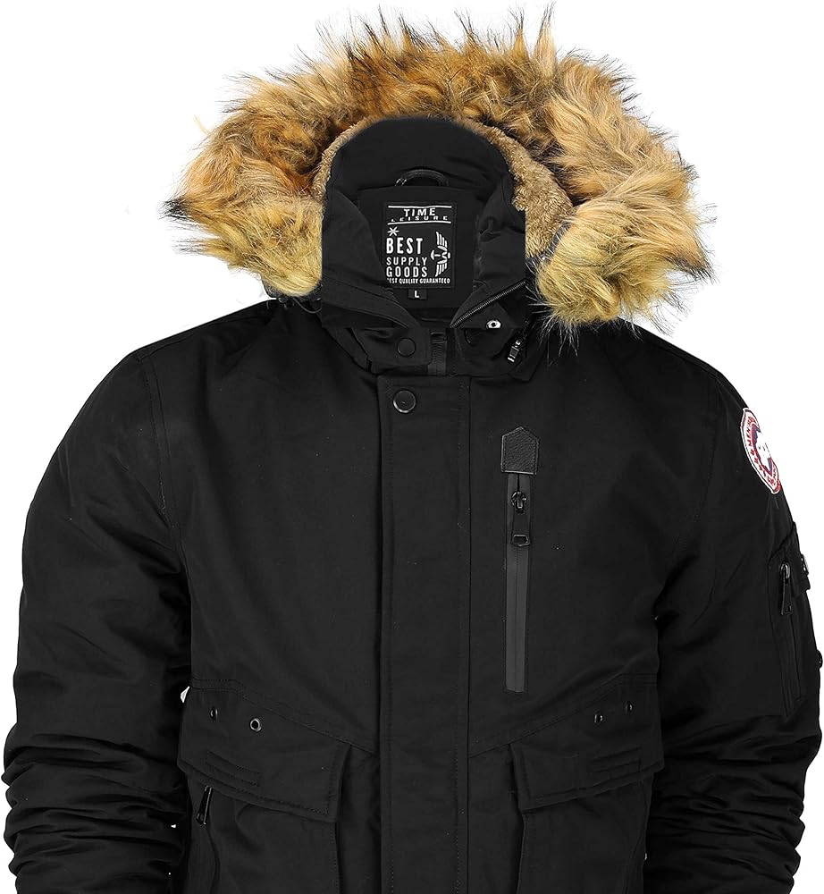 short bomber jacket with fur hood