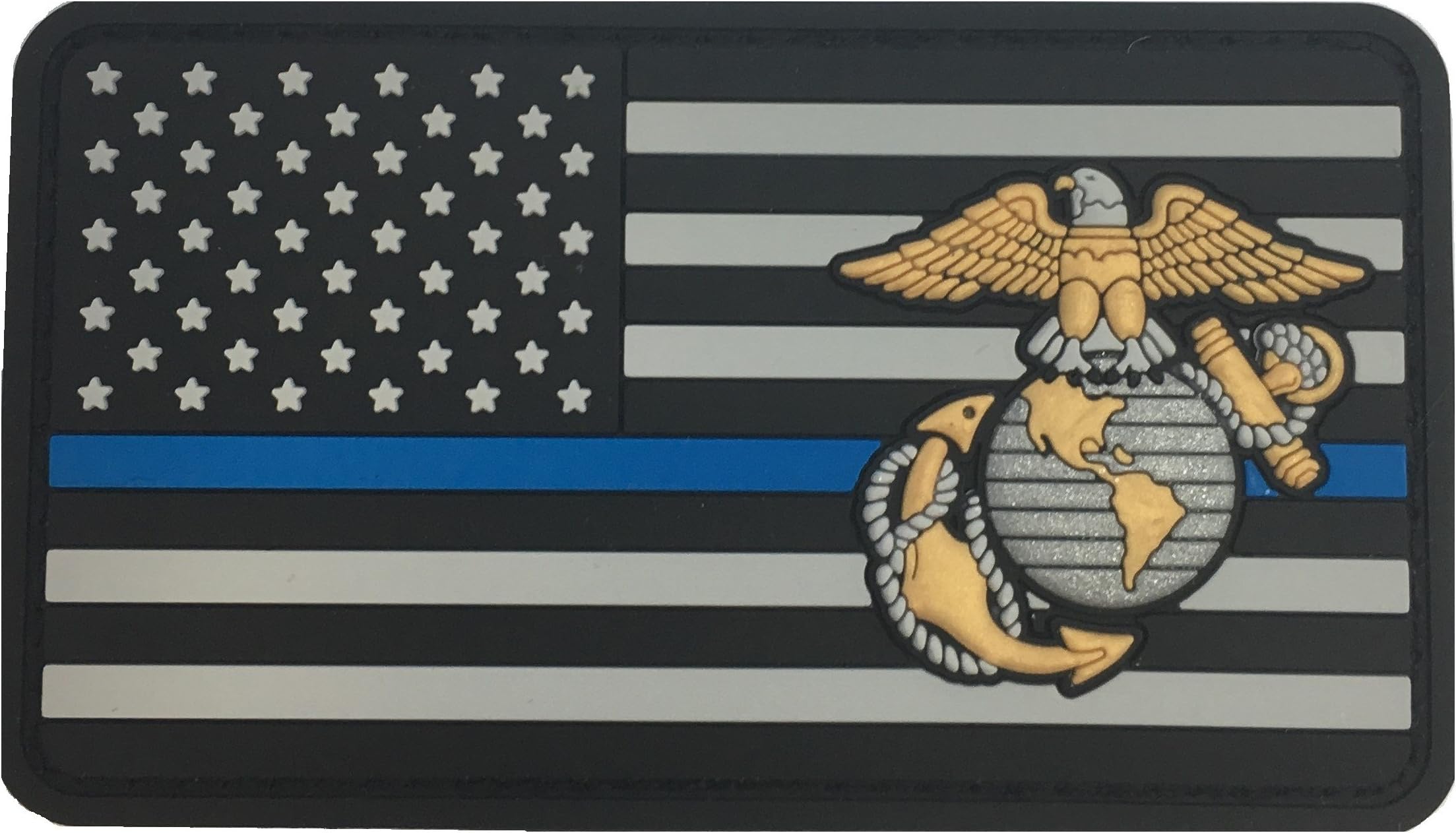 USMC EGA FLAG BLUE LINE