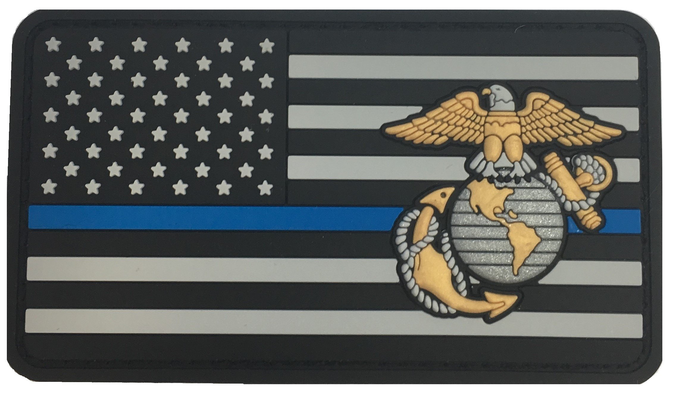 USMC EGA FLAG BLUE LINE