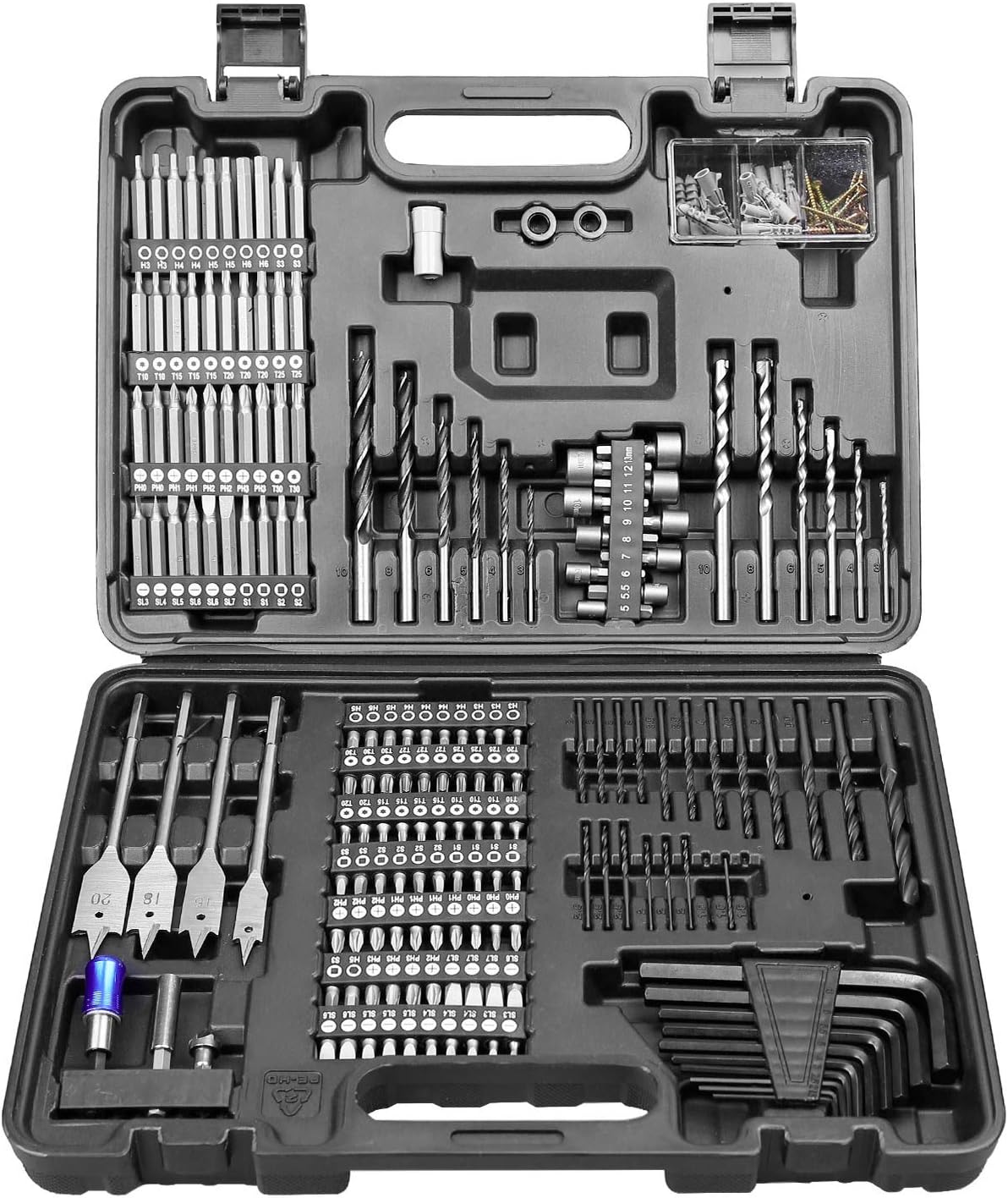 WESCO Drill Bit Set, 201Pcs Combination Drill Bit Set Includes