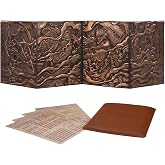 DND DM Screen 5e - D&amp;D Dungeon Master Screen 3D Faux Leather with Customizable Inserts - Dungeons &amp; Dragons GM / Game Master Accessories Gift for Man or Woman. Hide Dice Rolls, Maps &amp; Books (Bronze).