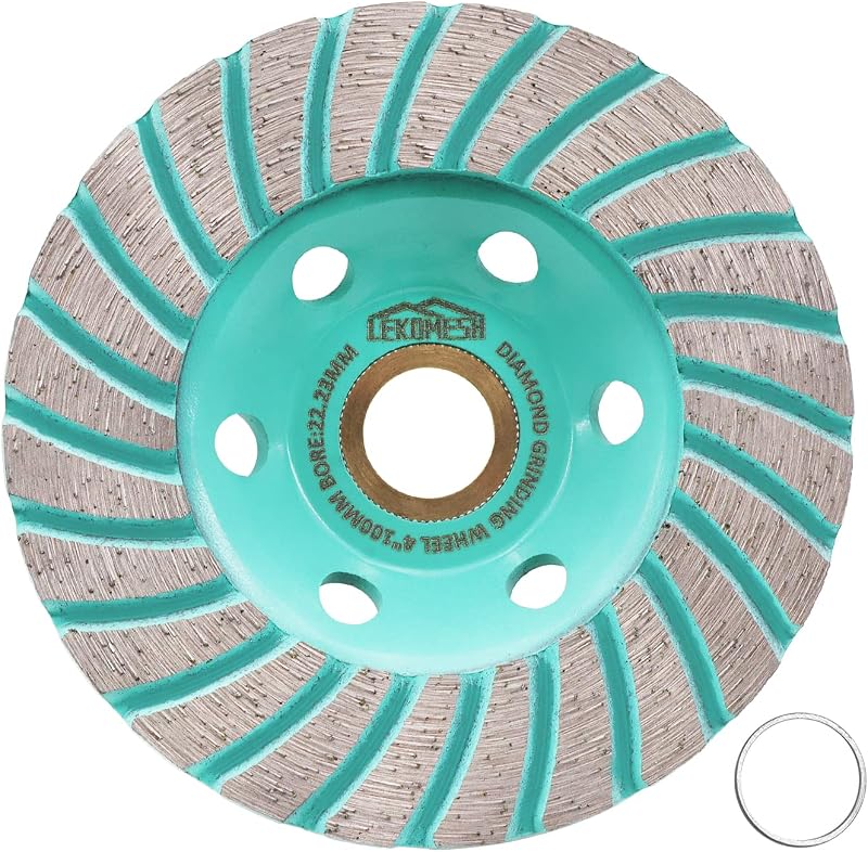 LEKOMESH Diamond Grinding Wheel 100mm Turbo Segments for Concrete Granite