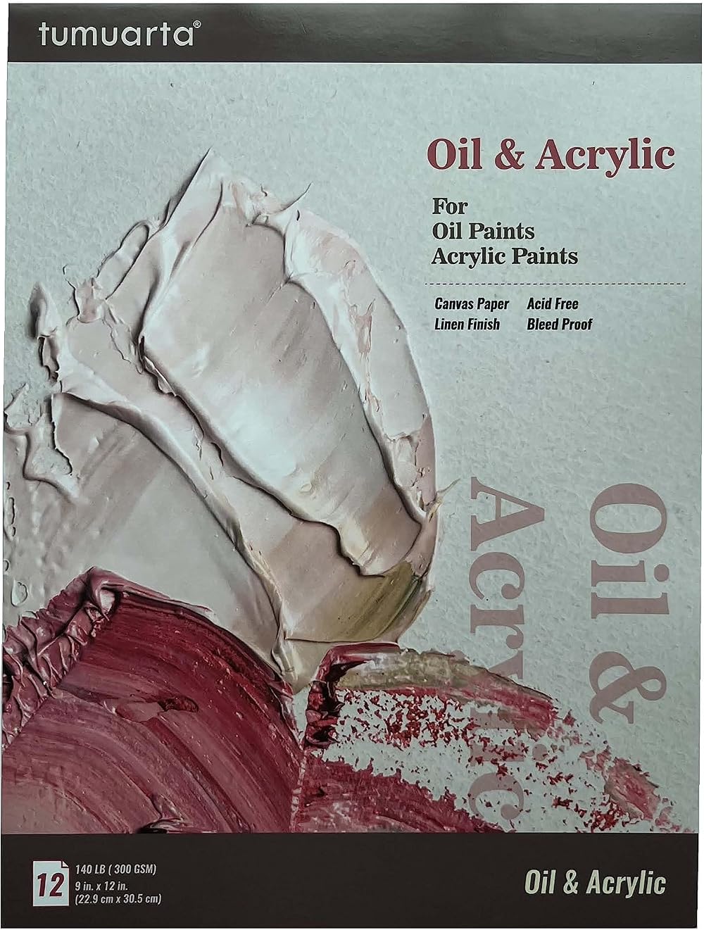 tumuarta Oil Painting Paper Pad 22.9x30.5 cm 300 GSM 12 Sheets