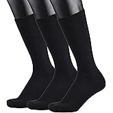 COTTON DAY Men's Premium Soft Combed Cotton Trouser Dress Socks Seamless Toe Black Navy Blue Striped