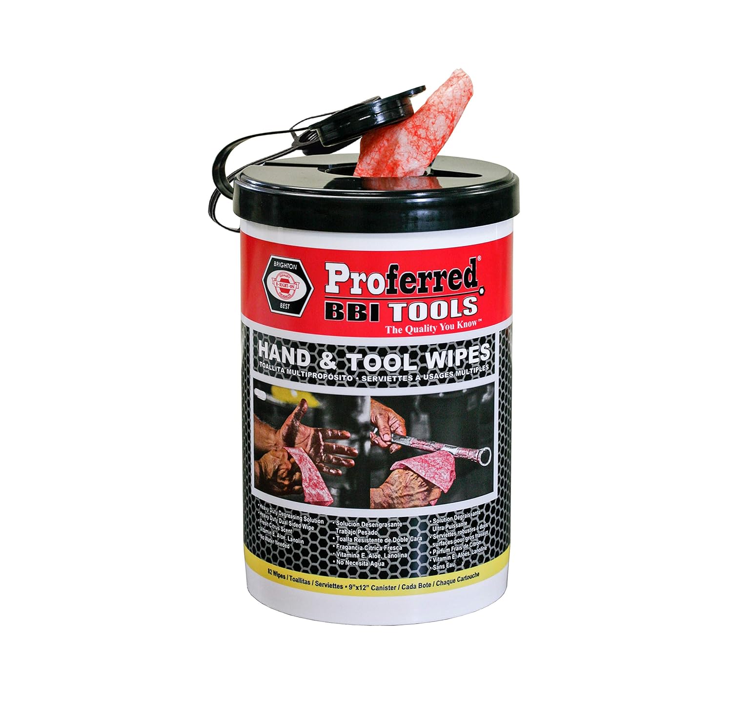 PROFERRED Hand and Tool Wipes, Heavy Duty Tool Cleaning Wipes, Hand